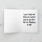 足の口の中-素晴らしく見える誕生日 カード (内部)