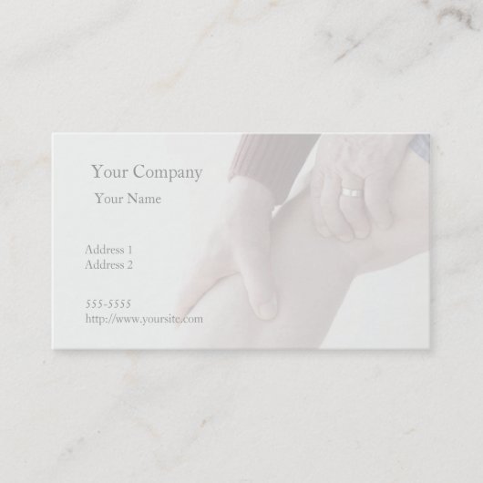 足の名刺の後ろの苦痛 名刺 (正面)