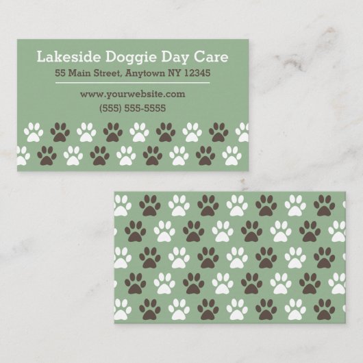 足の小犬のデイケア 名刺 (正面/裏面)