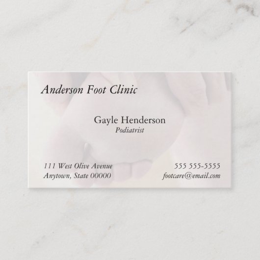 足の底 名刺 (正面)