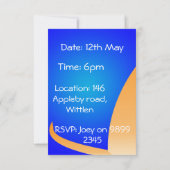 足の招待 招待状 (裏面)