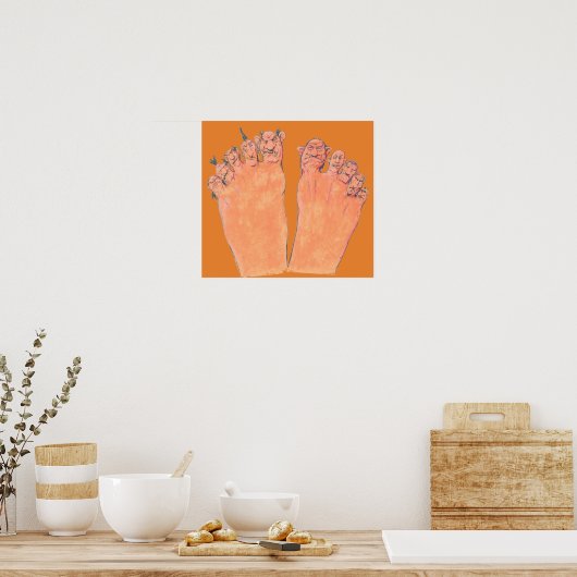 足の指が悪い ポスター (キッチン)