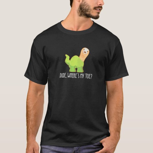 足の指どこ行ったの  断指 恐竜 アンプチ Tシャツ (正面)