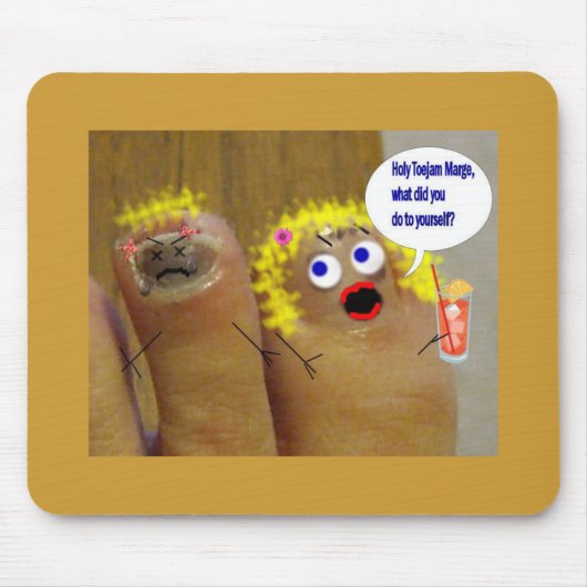 足の指 マウスパッド (正面)