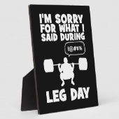 足の日の間に申し訳なく思う – ジムおもしろい フォトプラーク (側面)