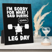 足の日の間に申し訳なく思う – ジムおもしろい フォトプラーク (側面)