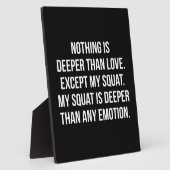 足の日 – 私のスクワットは愛よりも深い – ジムおもしろい フォトプラーク (側面)