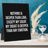 足の日 – 私のスクワットは愛よりも深い – ジムおもしろい フォトプラーク (側面)