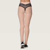 足の皮のクールでおもしろいな皮ひものGひものパンティー レギンス (裏面)