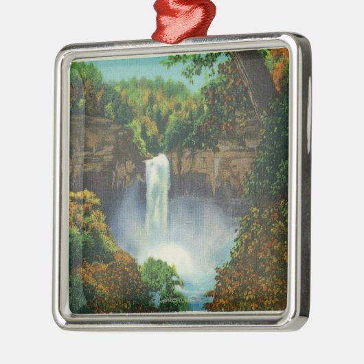 足の眺め高いTaughannockの滝、215の メタルオーナメント (左)