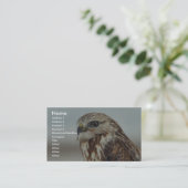 足の粗いタカ 名刺 (スタンド正面)