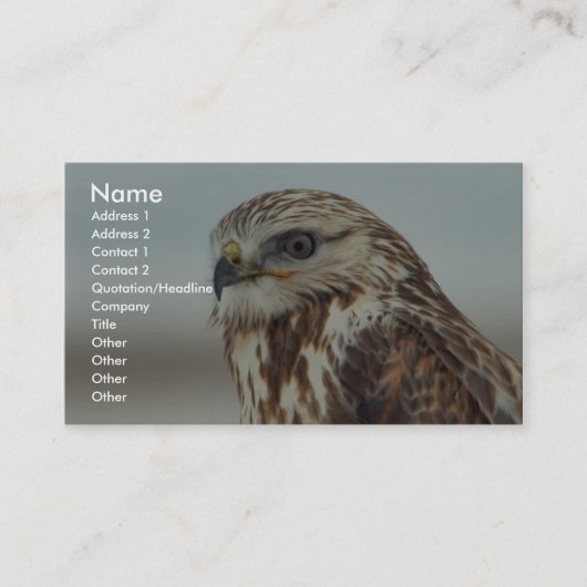 足の粗いタカ 名刺 (正面)