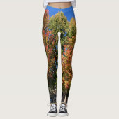 足の紅葉の木々は全て楽しむ レギンス (正面)