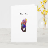 足の親指 カード (黄色い花)