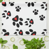 足の足のプリント キッチンタオル (折り畳み)