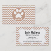 足の跡ブラウンシェブロン 名刺 (正面/裏面)