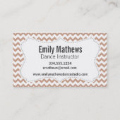 足の跡ブラウンシェブロン 名刺 (裏面)