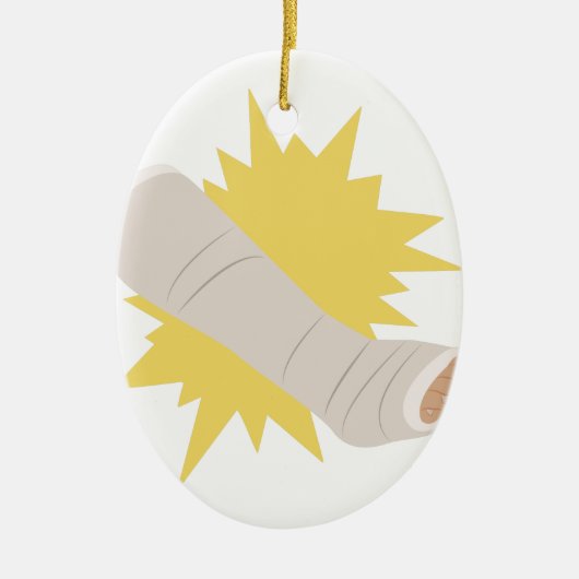 足の鋳造物 セラミックオーナメント (正面)