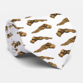 足の骨の側面図-セピア色 ネクタイ (ロール)