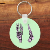 足の骨 – 紫 キーホルダー (正面)