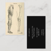 足の   ヴィンテージの解剖学|筋肉そして骨 名刺 (正面/裏面)