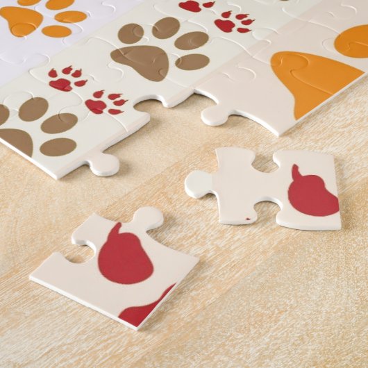 足はかわいい愛犬家を印刷します ジグソーパズル (側面)