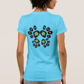 足は印刷します愛及び天使の翼のワイシャツ(ドイツ体)を Tシャツ (裏面)