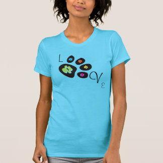 足は印刷します愛及び天使の翼のワイシャツ(ドイツ体)を Tシャツ