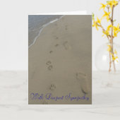 足は悔やみや弔慰カードを印刷します カード (黄色い花)