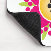 足は花を印刷します マウスパッド (コーナー)