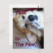 "足への話"のコーギーの郵便はがき ポストカード (正面/裏面)