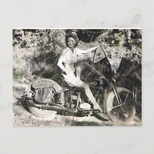 足を上げる。 ポストカード (正面)