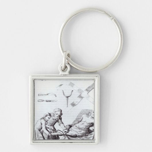 足を切断する外科操作 キーホルダー (正面)