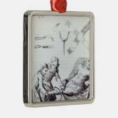 足を切断する外科操作 メタルオーナメント (右)