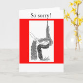 足を口に入れてごめん! カード (黄色い花)