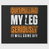 足を引やめっ張る義足の切断車イス義足 ラッピングペーパー (フラット)