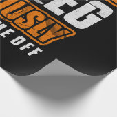 足を引やめっ張る義足の切断車イス義足 ラッピングペーパー (角)