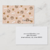 足を搭載するかわいい犬パターンは小さい水玉模様の骨を抜きます 名刺 (正面/裏面)