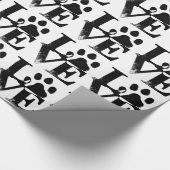 足を搭載する愛 ラッピングペーパー (角)