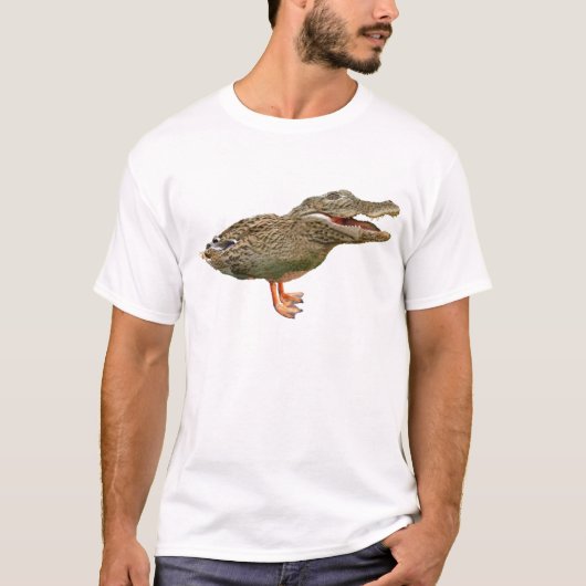 足を搭載するCrocoduck Tシャツ (正面)