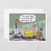 足を救え。 良いニュースは・・・ ポストカード (正面/裏面)