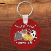 足を離せ！（ネコ） キーホルダー (正面)