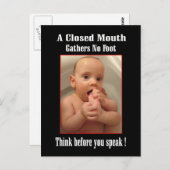 足イン口 – おもしろい諺 ポストカード (正面/裏面)