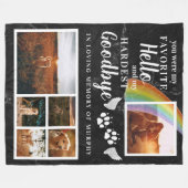 足エレガント跡ペパーソナライズされたット記念写真 フリースブランケット (正面(横))