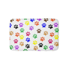 足カラフル型犬好き動物の足が可愛い バスマット