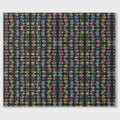 足カラフル跡 ラッピングペーパー (フラット)