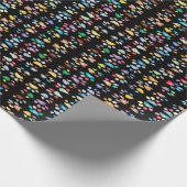 足カラフル跡 ラッピングペーパー (角)