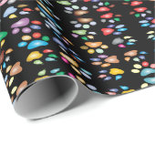 足カラフル跡 ラッピングペーパー (ロールコーナー)