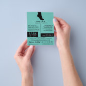 足シルエット、ポディトリクリニック、ポディトリスト チラシ (手)