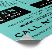 足シルエット、ポディトリクリニック、ポディトリスト ポスター (角)